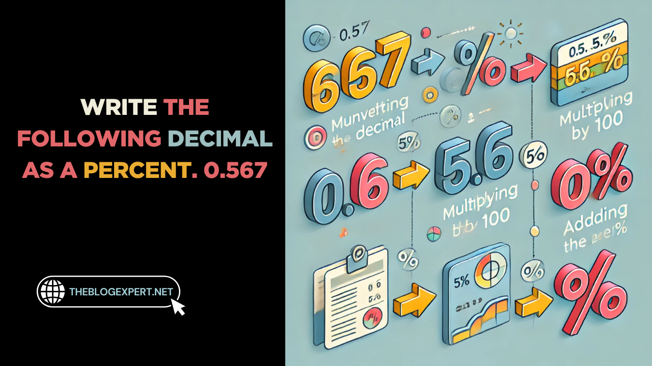 Write The Following Decimal As A Percent. 0.567